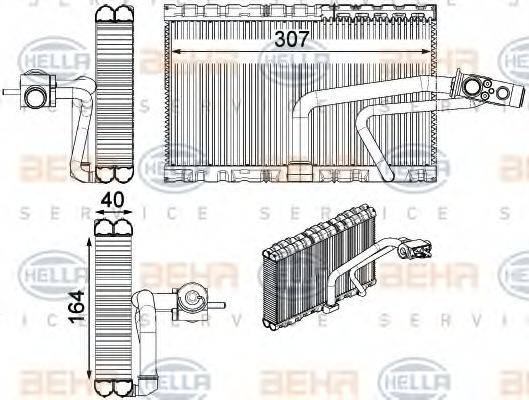 BEHR HELLA SERVICE 8FV351331271 Испаритель, кондиционер