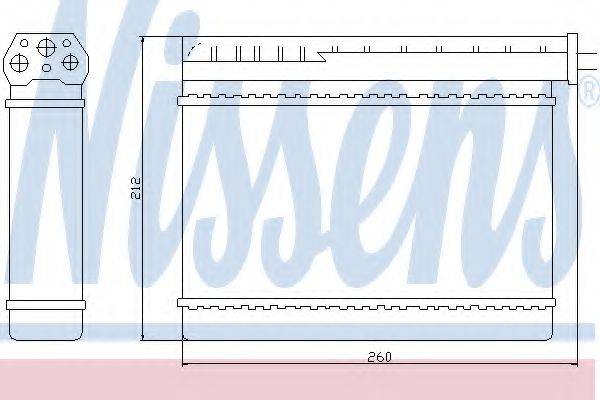 Теплообмінник, опалення салону NISSENS 70512