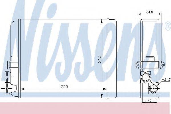 Теплообмінник, опалення салону NISSENS 73641
