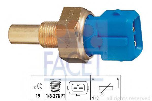 Датчик, температура охолоджуючої рідини FACET 7.3156