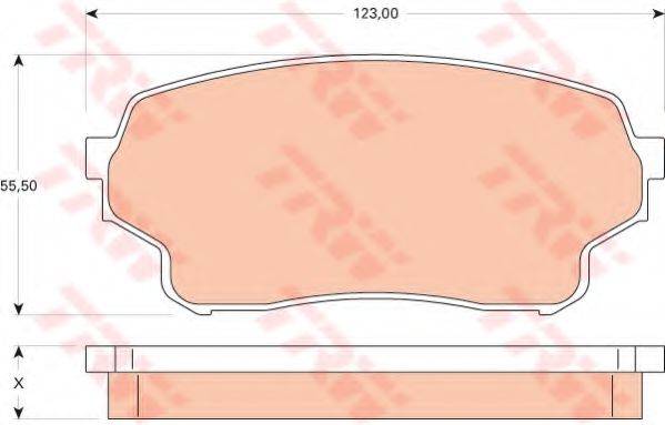 Комплект гальмівних колодок, дискове гальмо