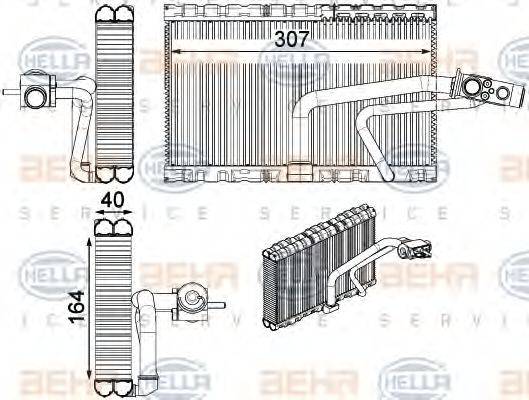 HELLA 8FV351331271 Испаритель, кондиционер