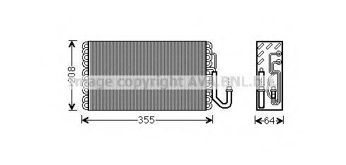 AVA QUALITY COOLING MSV547 Испаритель, кондиционер