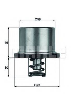MAHLE ORIGINAL THD186 Термостат, що охолоджує рідину