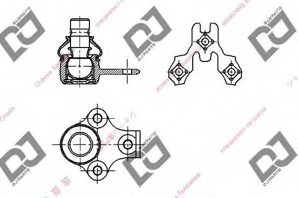 DJ PARTS DB1266 Несучий / напрямний шарнір