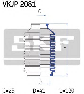 SKF VKJP2081 Комплект пильника, рульове управління